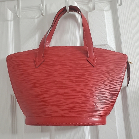 Louis Vuitton Saint Jacques Handbag Red Epi Leather Purse - Picture 2 of 14